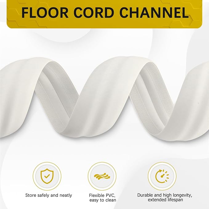 Floor Cord Cover 3.3FT Cord Covers - Image 3