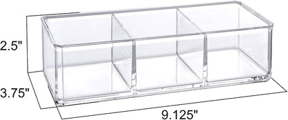 Amazing Abby - Glamour - 2-Pack Acrylic 3-Compartment Makeup Organizer - Image 4