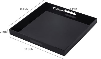Black King Size Large Acrylic Serving Tray - Image 2