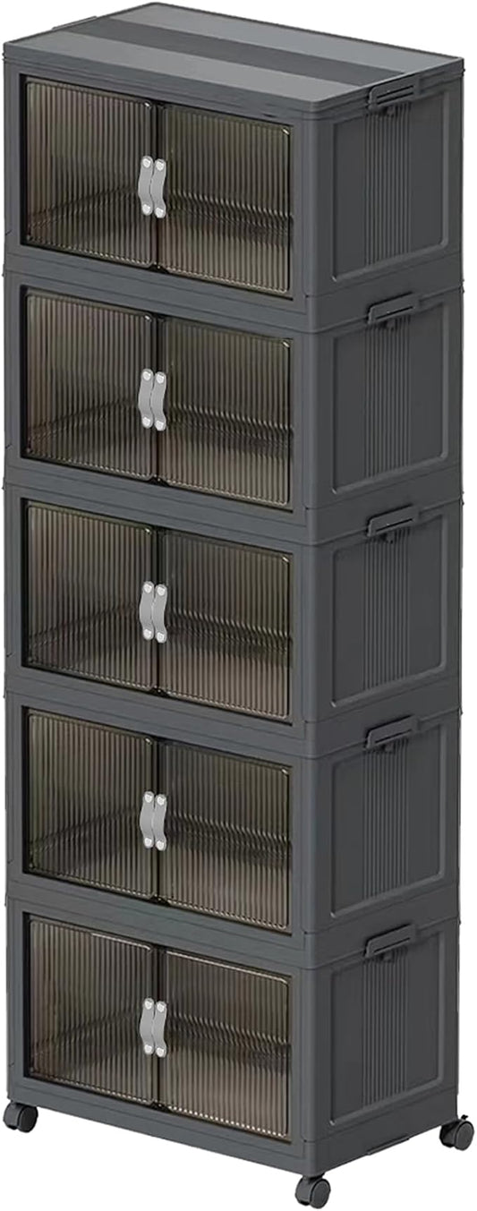 Stackable Storage Bins, Collapsible Plastic Container Bins by ONAIL