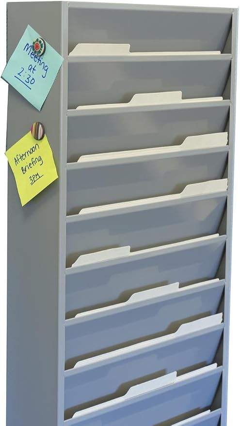 Displays2go Office File Folder Wall Rack, 11 Tiered Pockets, Medical Chart - Image 4
