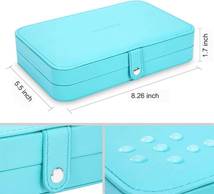 LANDICI Small Jewelry Box for Women Girls, PU Leather Travel Jewelry Organizer - Image 4