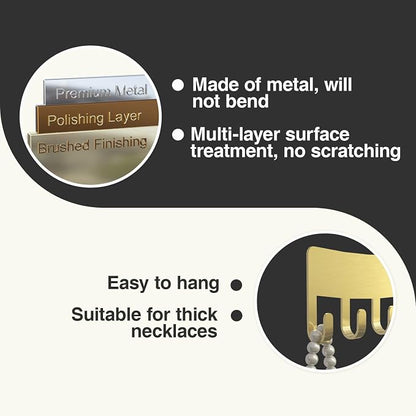 Wall Necklace Organizer Holder: Wall Mounted Jewelry Hanging Storage Necklaces - Image 4