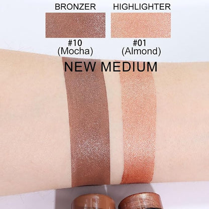evpct 2Pcs Face Cream Contour Bronzer Sticks Makeup Highlighter Highlight - Image 3