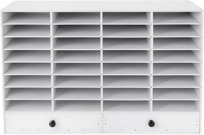 Literature Organizer 32 Slots Office Mailbox Cubbies PVC Desk Mail Sorter - Image 4
