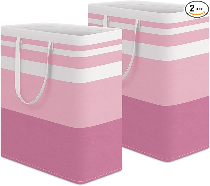 HomeHacks 2 Pack Large Laundry Baskets, Waterproof, Freestanding Laundry Hampers by HomeHacks