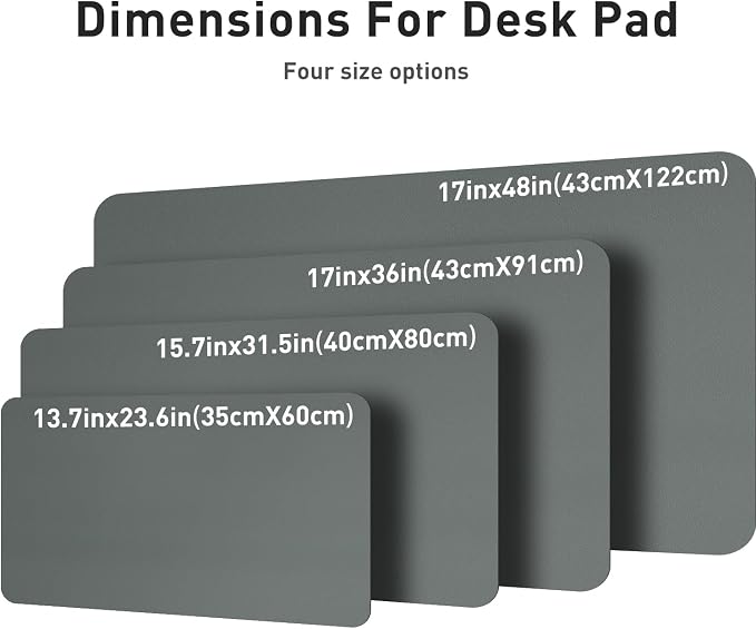 Aothia Leather Desk Protector, Mouse Mat, Non-Slip PU Leather Blotter, Laptop - Image 7