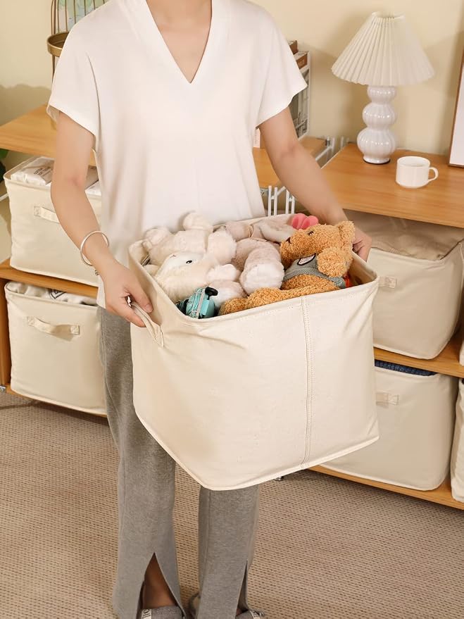 Decorative Basket Rectangular Fabric Storage Bin Organizer Basket - Image 5