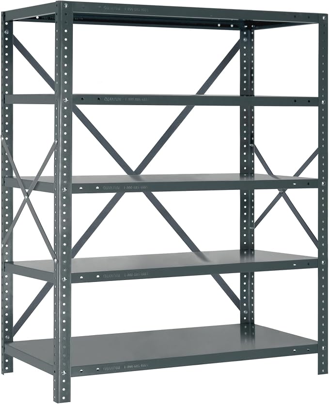 Quantum Storage Systems 39-1836-5 IRONMAN Solid Heavy Duty 5 Shelves 39" H x by QuantumStorageSystems
