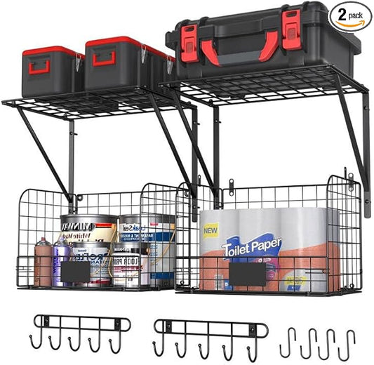 2 Pack Garage Shelves Wall Mounted by ThreeHio