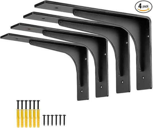 8" x 4.7 "Shelf Bracket, L Shelf Brackets, max Load 300lbs, Premium Alloy Metal by Firmetal