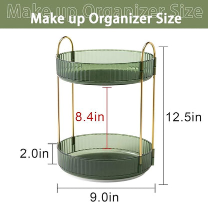 Rotating Makeup Organizer for Vanity, High-Capacity Skincare Make Up Storage - Image 2