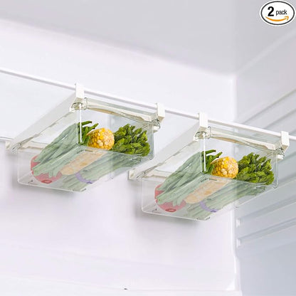 URALFA Fridge Drawer Organizer, Adjustable Refrigerator Drawers by URALFA