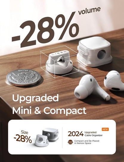 8 Pack Magnetic Cable Clips Organizer, LISEN Cord Holder - Image 6