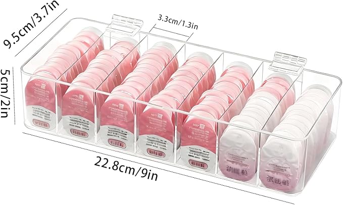 Clear Acrylic Makeup Organizers, 7-Section Bathroom Organizer - Image 2