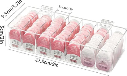 2 Pack Clear Acrylic Makeup Organizers, 7-Section Bathroom Organizer - Image 2
