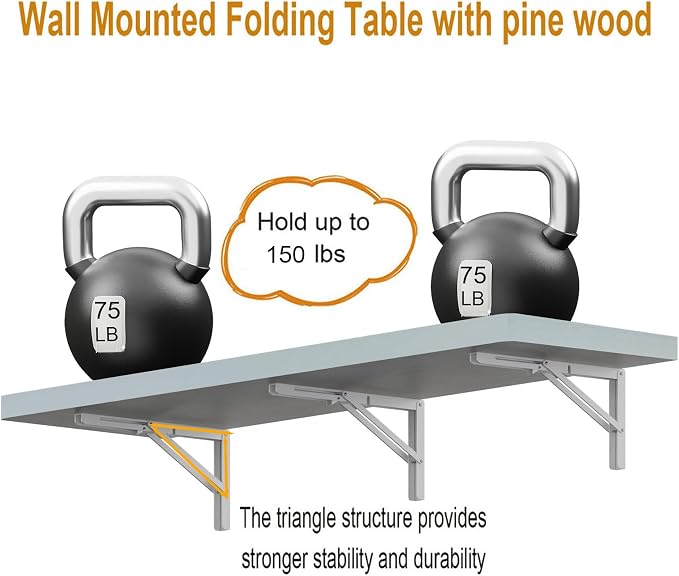 IAE Wall Mounted Folding Table - Image 6