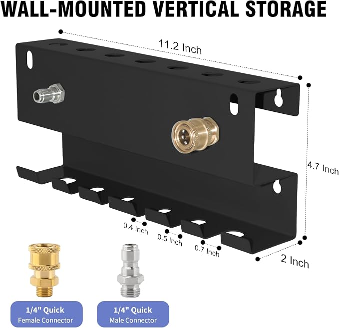 Wall Mounted Pressure Washer Gun & Foam Cannon Holder, Car Wash Accessories - Image 2