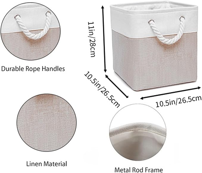 Fabric Storage Cubes, 11 inch cube storage bin - Image 3