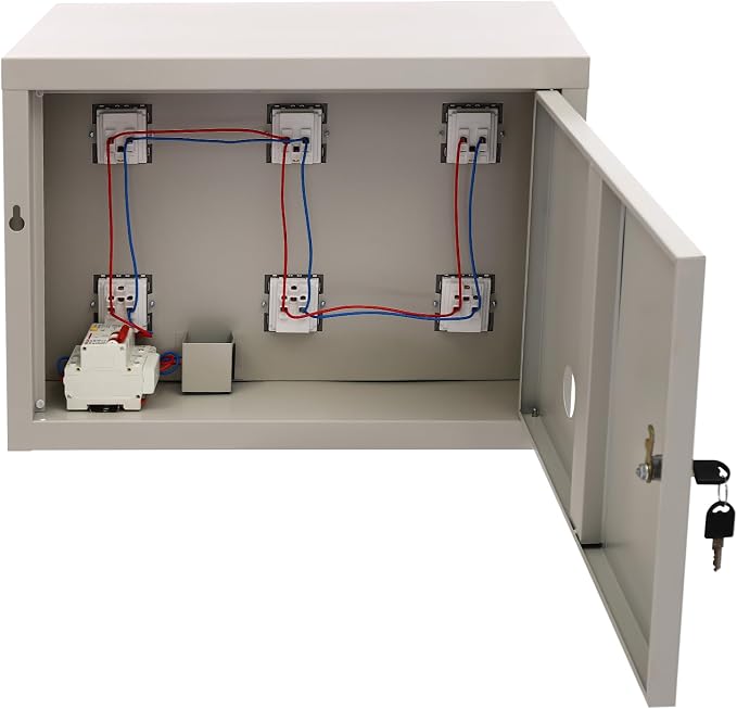 6 Slot Cellphone Charging Station Cell Phone Locker Cellphone Storage Cabinet - Image 5