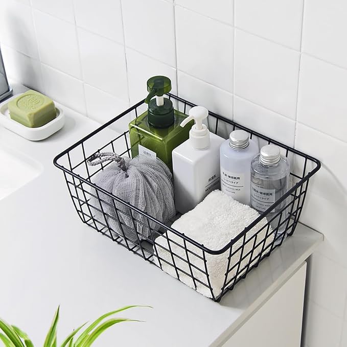 Kitchen Wire Baskets Farmhouse Decor Metal Food Storage Organizer, Household - Image 8
