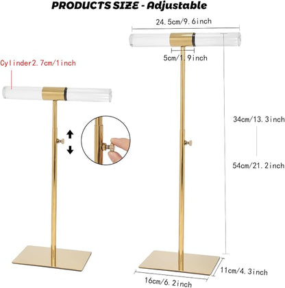 Jewelry Display Stand 2 Packs Stainless Steel Purse Display Stand Acrylic - Image 2