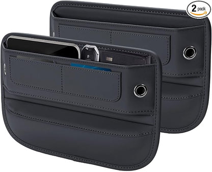 Universal Fit Premium Leather Car Seat Gap Filler Organizer, Center Console by Owntow