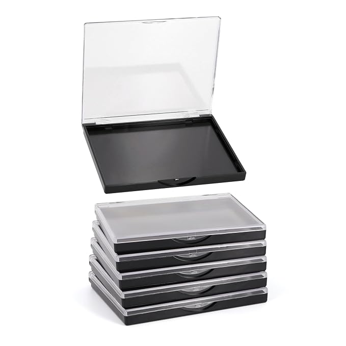 Magnetic Makeup Palette with Clear Top, 5 Pack Empty Eyeshadow Palettes depots by AJLTPA