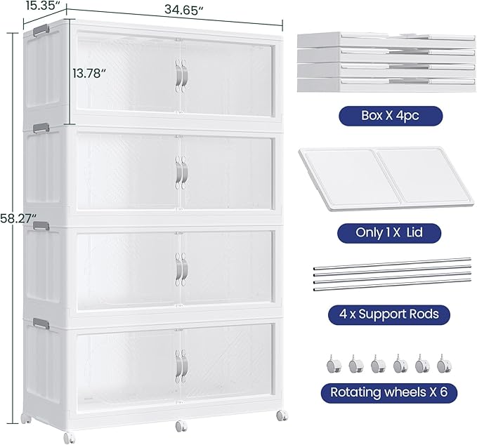 960QT Extra Large Stackable Storage Bins - Image 2