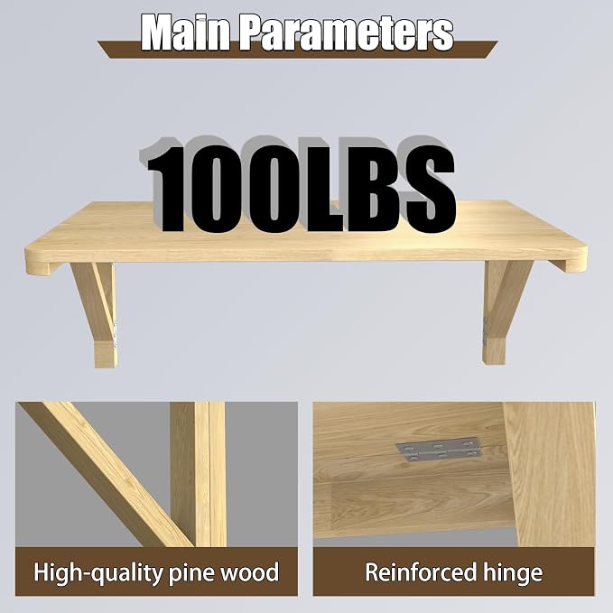 MM MELISEN Wall Mounted Folding Table - Image 4