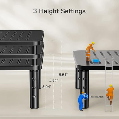 HUANUO Monitor Stand, Monitor Stand Riser 3 Height Adjustable, Monitor Riser - Image 2