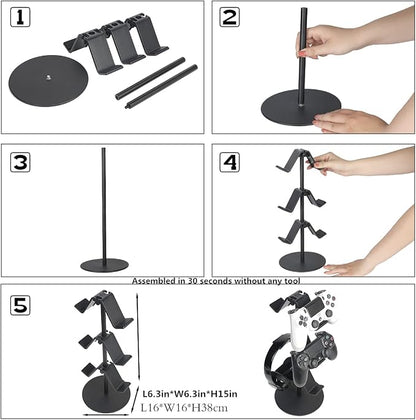 Controller Stand 3 Tier, Headphone Holder, Xbox PS4 PS5 Nintendo Switch - Image 5