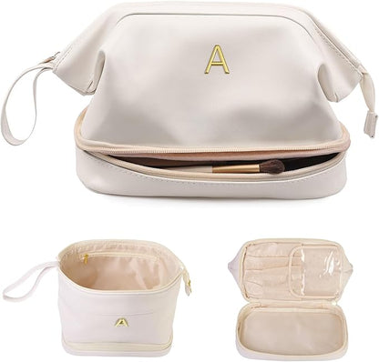 Women Gifts, Bridesmaid Gift, Initial Large Makeup Bag, Travel Essentials by Vogewood