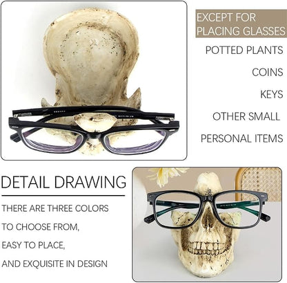 Mrlikale Skull Glasses Stand Holder, Creative Eyeglasses Holder, Sunglasses - Image 6