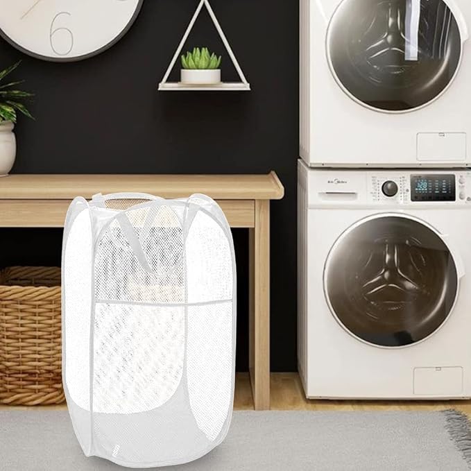 BATTOO Deluxe Strong Mesh Pop up Laundry Hamper Basket - Image 5