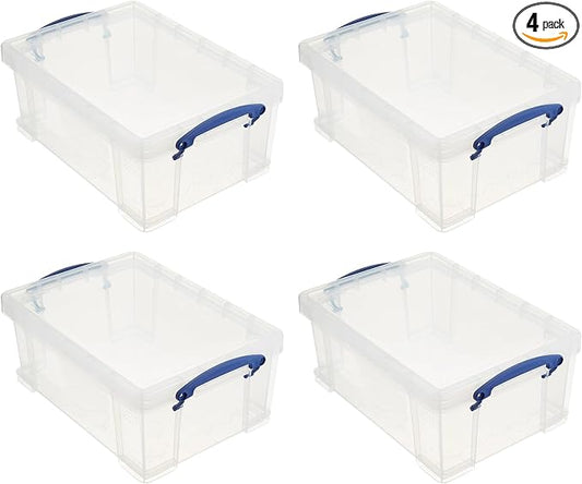Really Useful Box Stackable 9 Liter Plastic Storage Container Bin by ReallyUsefulBox