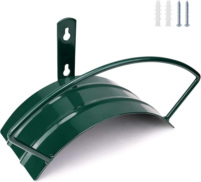 Deluxe Wall Mount Garden Hose Hanger Duty Metal Hose Holder Easily Holds 125 by EASTRANS
