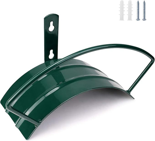 Deluxe Wall Mount Garden Hose Hanger Duty Metal Hose Holder Easily Holds 125 by EASTRANS