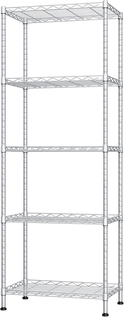 HOMEFORT 5-Shelving Unit, Adjustable Wire Shelving, Metal Wire Shelf Rack - Image 7