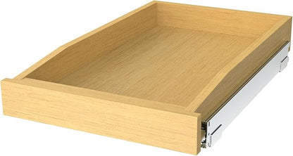 Wooden Pull out Cabinet Organizer 20" W x 21" D x 3.35" H, Heavy Duty Slide Out by Pulloutor