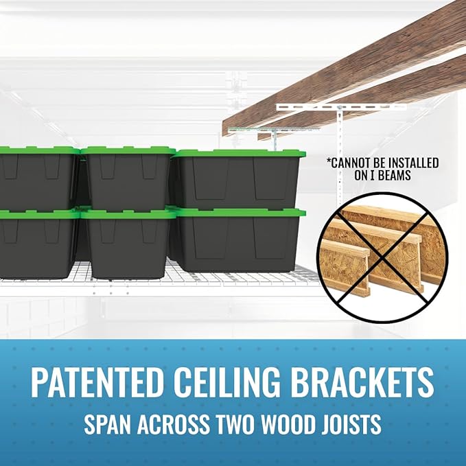 2-Pack 4 x 8 MonsterRax Overhead Garage Storage Rack, Ceiling Racks - Image 6