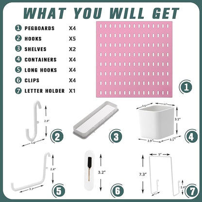 Pegboard Combination Kit, 25.2" x 25.2" Wall Mounted Storage Set - Image 4