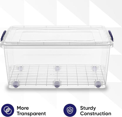 Superio Storage Bins with Lids- Clear Boxes - Image 6