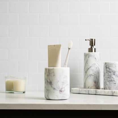 Cork & Mill Marble Toothbrush Holder Cup - Image 4