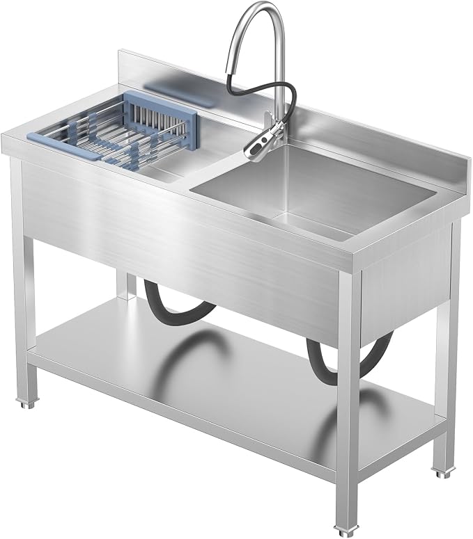 Stainless Steel Utility Sink Commercial Stainless Steel Double Bowl Utility Sink - Image 9