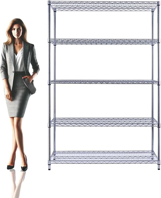 NSF Commercial 5-Tier Wire Shelving by UtilityBasics