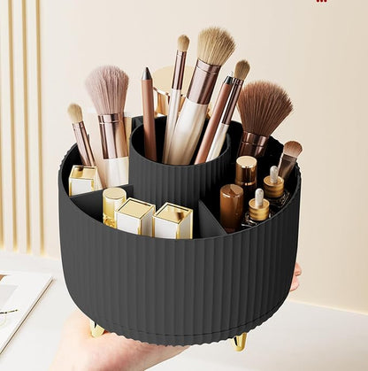 360 Degree Rotating Makeup Brush Holder Organizer Detachable Design 5 Slot Make - Image 5