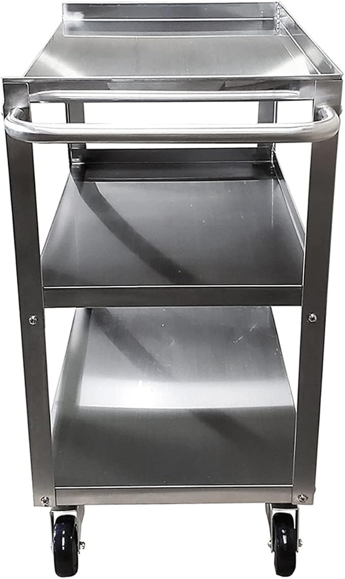 21 in. Wide X 33 in. Long X 33 in High | 3 Shelf Metal Utility Cart on Wheels - Image 4