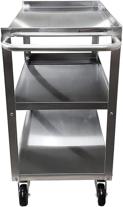 18 in. Wide X 28 in. Long X 33 in High | 3 Shelf Metal Utility Cart on Wheels - Image 4