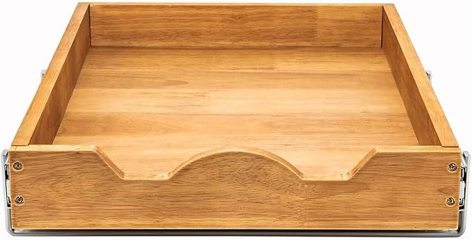 DINDON 1 Tier Pull Out Cabinet Organizer Single Tier Heavy Duty Slide Out Wood - Image 7